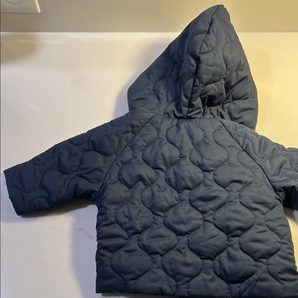 Patagonia Navy Quilted Puffer Hooded Jacket 3-6 month size unisex - Picture 7 of 7
